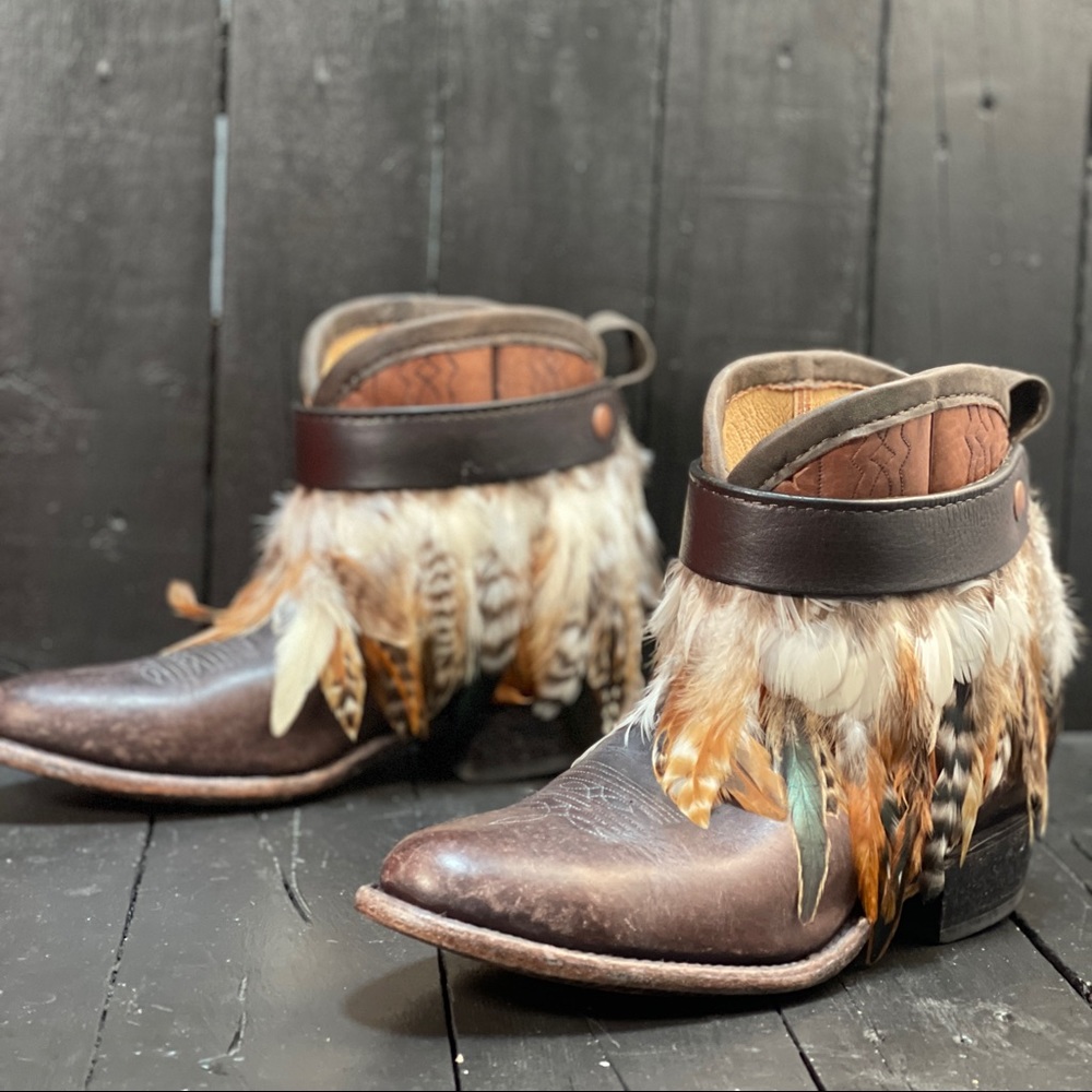 SOLD Upcycled Frye boots into a FauxyFurr Boho Boot - Picture 3 of 8